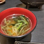 三海の華 - あら汁。鮭が入ってました。