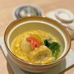 和食日和 おさけと - ゆり根饅頭と牛蒡信田巻きの海老出汁かき玉あん