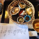 らい亭 - 先附、前菜、お品書き