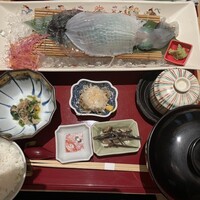 対馬のどぐろとイカ活き造り 博多 魚蔵 都ホテル店 - 