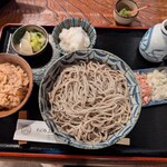 そば処 上代 - おろし蕎麦の大盛りとご飯セット