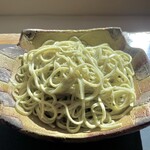 久霧 - 十割…京都拓朗亭製粉　三芳町産石臼挽　まほろば　日のもとで見る色。