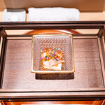 銀座 しのはら - 菊花 蒸し雲丹 車海老 イクラ 北寄貝 玉子豆腐