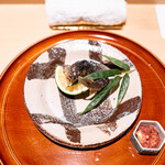 銀座 しのはら - 鮎唐揚げ トマト和え物