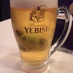 竹とんぼ - 2014.5. ほろ酔いセット（\990）の生中