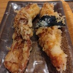 讃岐うどん田 ２丁目店 - ちくわ天とささみ天