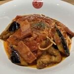 うふふ - 茄子とベーコンパスタ