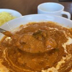 インド・ネパール料理 RaRa - マトンとチキンキーマカレー。マトン＆チキンのミックスは珍しい