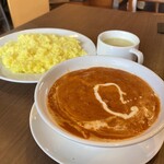 インド・ネパール料理 RaRa - マトンとチキンキーマカレー＆ターメリックライス