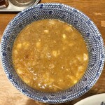 百日紅 - 特製煮干し辛つけ麺（麺半）＋キャベツ