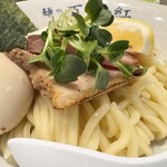 百日紅 - 特製煮干し辛つけ麺（麺半）＋キャベツ