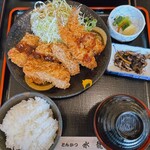 とんかつ 水龍 - Cセット1,100円+メンチカツ150円