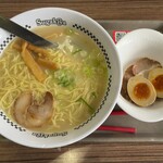 スガキヤ - 料理写真:ラーメン（大盛り、肉4枚＋味付煮玉子1個トッピング）
