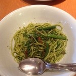 Aglio - インゲンとバジルのパスタです！