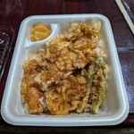 天丼てんや 川崎店 - とり天丼弁当＋いか天￥680