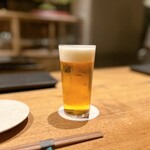 焼鳥 るい家 - キリン一番搾り（生）グラス（720円税込）