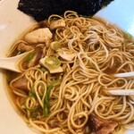 中華そば 麺や食堂 - 煮干あえめんをスープにぶち込んでみた