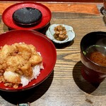 274358220 - かき揚げ天丼