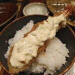 とんかつ けい太 - 大海老フライオンザライス　Withタルタルソース