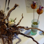 フォアグラのマカロン
          　セルフィーユのお花が可愛い！
          マンマルのは、ミラノ風コロッケ”モンデギーニ”