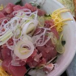 花いち - 中落丼、どっさり中落ちが乗ってて旨い