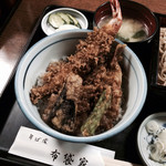 布袋家 - 天丼。少し、揚げすぎ、だよね。