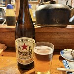 かにや - 「サッポロラガー(★赤星★)中瓶」