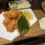 地酒と道産食材 一笑 - 筋子の天ぷら