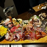 地酒と道産食材 一笑 本店 - 今夜は特注のお刺身盛り合わせ