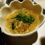 田田 - 小鉢は里芋の揚げた料理でまたまた旨かったです。