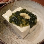 釣り魚の店舟武 - あおさ奴480円、温かい豆腐だとなおいいのに