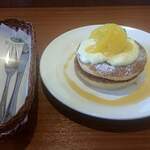 珈琲館　 - 甘夏みかんとババロアホットケーキ2枚