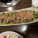 やみつき餃子ダイニング　虎舞 - たたききゅうり…結構ボリューミー