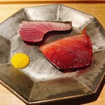 むら上 - 灸がつおの漬けと塩たたき