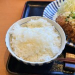とんかつ 田 - ご飯アップ
