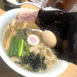 煮干しのビリー - 濃厚煮干し　佐賀一番摘み海苔　蘭王味玉トッピング‼️