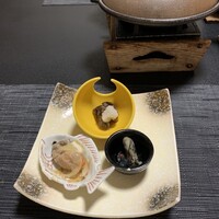 いかだ荘 山上 - 前菜三種盛り　南蛮いくつでも食べたい