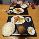 山三 - 釣りアジフライ定食！