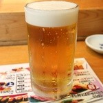 築地すし鮮 - 生ビール グラス 350円。