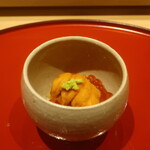 鮨 しみづ - 礼文島蝦夷馬糞雲丹とイクラのプチ丼