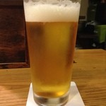 酒肴哲 - 生ビールです
