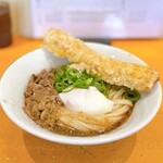 空飛ぶうどん やまぶき家 - ちく天肉温玉ぶっかけうどん