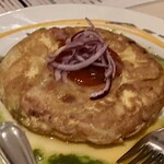 サンチョ・パンサ - スパニッシュオムレツ　玉子、ポテト、玉ねぎが入ってます。