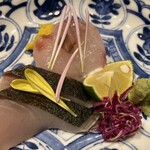 名月荘 - 平目と鰆と菊