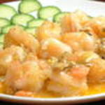Braised shrimp with Shanghai crab miso sauce
