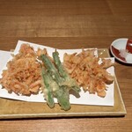 蕎麦あさ田 - 桜海老の天麩羅　インゲンも