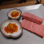 焼肉グレート - 雲丹、北海道いくらと　シャトーブリアン