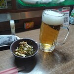 味の蔵どんつく - 生ビールとお通し