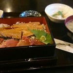 Sakanadokoro Maruten - 穴子づけ鮪合わせ重1200円
