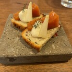 ラ・サンテ - 秋鮭スモークと洋梨